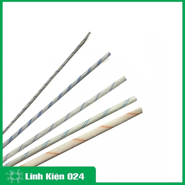 Bộ 5 Ống Gen Cách Điện Sợi Thủy Tinh 2,3,4,5,6mm Mỗi Loại 1m Chịu Nhiệt Cao