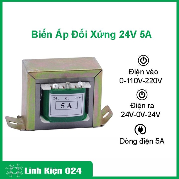 Biến Áp Đối Xứng 24V 5A