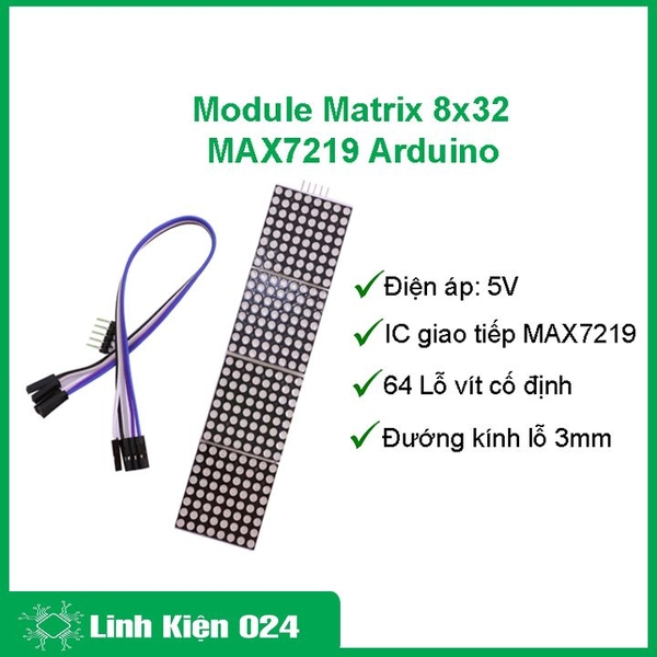 Module Matrix 8x32 MAX7219 Arduino Chất Lượng Cao (k5b11)