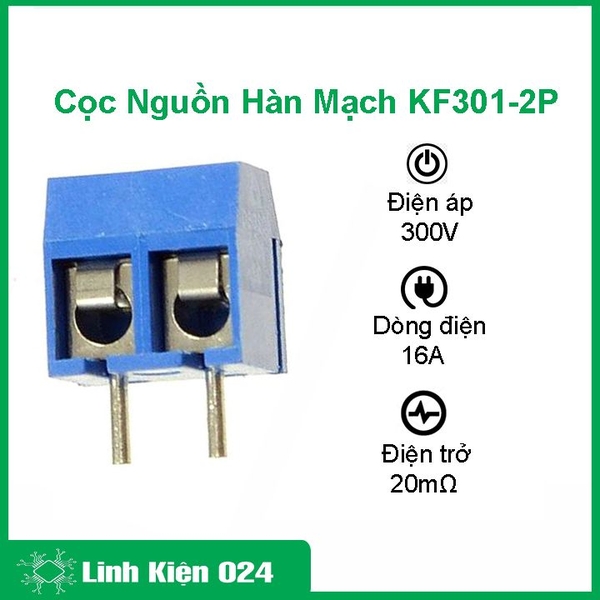 Combo 10 Cọc Nguồn Hàn Mạch KF301 300V 15A Xanh Dương