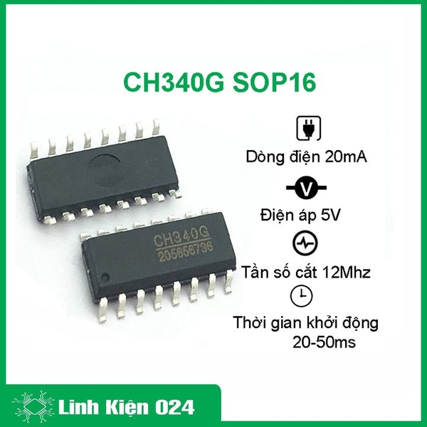 IC Chuyển Đổi CH340G SOP16 (K9E9)