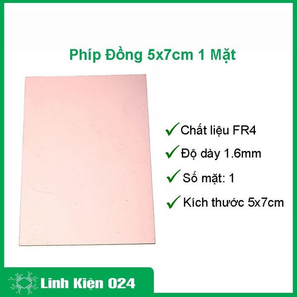 Bộ 3 Tấm Phíp Đồng Thủy Tinh 1 Mặt 5x7cm 1.6mm