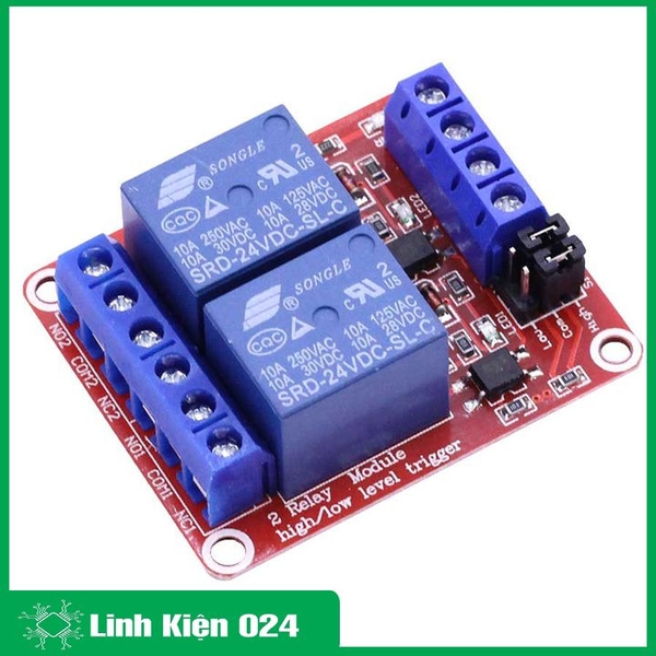 Module Relay 24VDC 1/2 Kênh High/Low