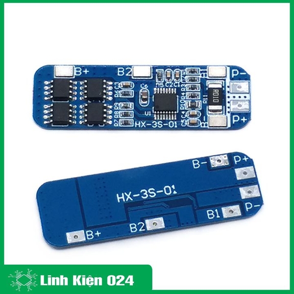Module Mạch Bảo Vệ Pin Lithium 3 Cell 12.6V Dòng Xả 10A (K2I12-2)
