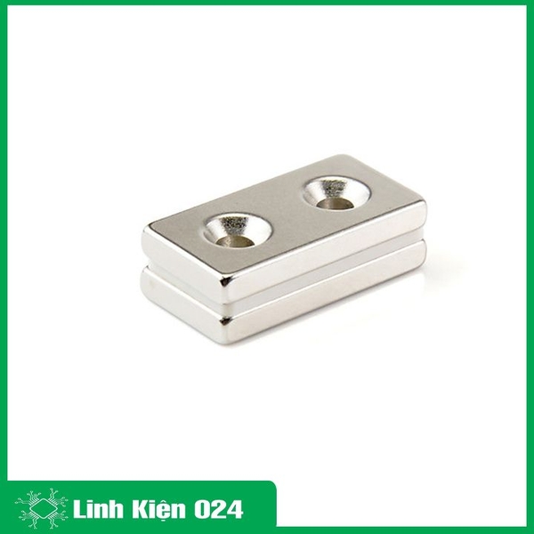 Nam Châm 40x20x5mm Hai Lỗ Siêu Khỏe