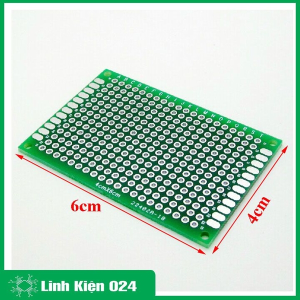 PCB Đục Lỗ Hai Mặt Loại 4X6CM 1.6MM