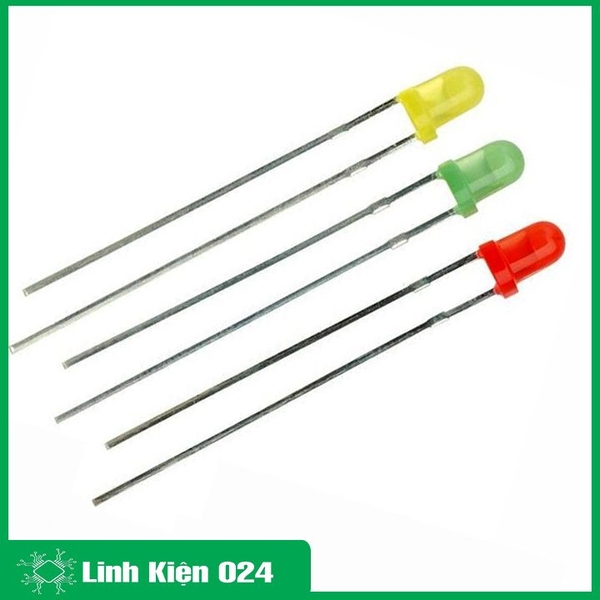 Gói 100 Con Led Phủ Màu 3mm - Màu Vàng