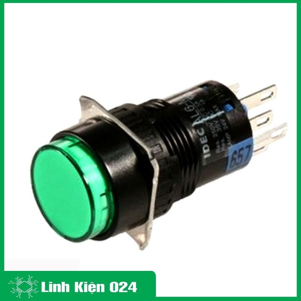 Nút Nhấn Đề 16mm-24VDC AL6- A Nhấn Giữ Có Đèn