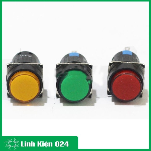 Nút Nhấn Đề 16mm-220VAC AL6- M Nhấn Nhả Có Đèn