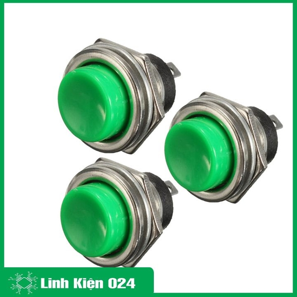 Bộ 3 Nút Nhấn Đề Sắt Loại To 15mm- Màu Sắc Ngẫu Nhiên