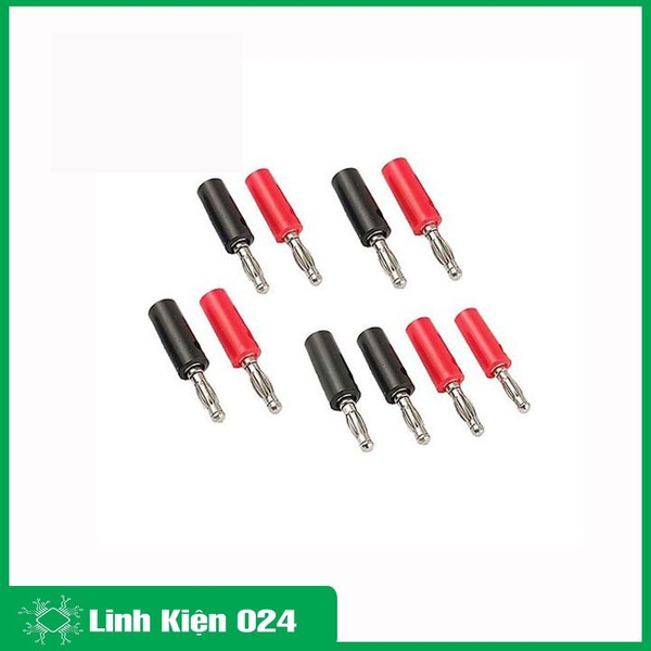 Combo 8 Jack Nối JS90 Và Bắp Chuối ( 2 JS90 Đỏ, 2 JS90 Đen, 2 Bắp Chuối Đỏ, 2 Bắp Chuối Đen )