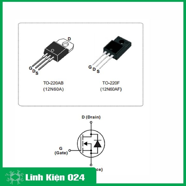 Mosfet 12N60 TO-220 10A 600V N-CH (K9C2)