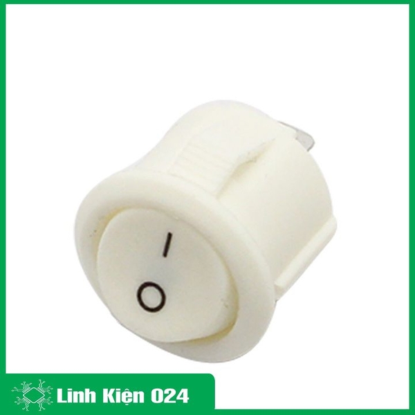 Công Tắc Tròn Nhỏ Màu Trắng Bập Bênh KCD1-103 (k1e11)