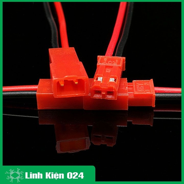 Dây Nối JST-2P Đỏ - 5 Đực 5 Cái