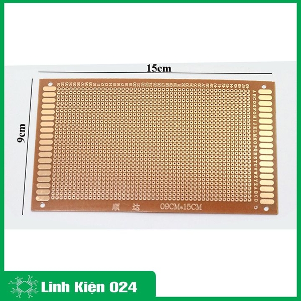 Phíp Đồng Lỗ - Bảng Mạch Đục Lỗ Sẵn PCB Nâu - Kích Thước 9x15MM