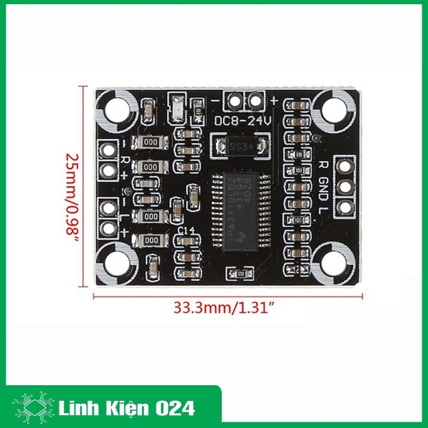 Module Khuyếch Đại Âm Thanh TPA3110 2x15W 8-18VDC 3A Class D (k5c3)