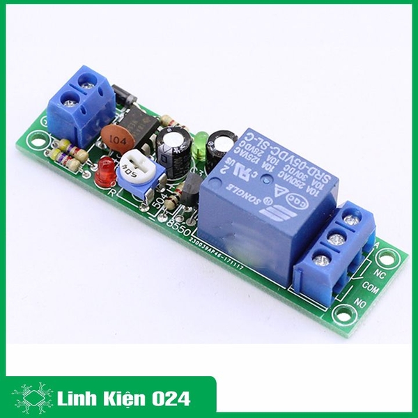 Module Tạo Trễ NE555 Đóng Cắt Relay 5VDC Thời Gian 0-60s (K4E1)