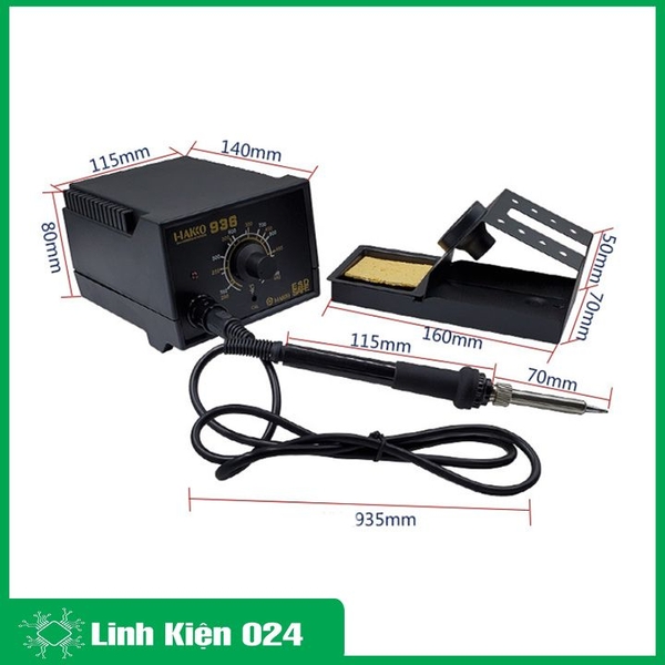 Trạm Hàn Hakko 936 220V-60W 480độC Tặng 01 Mũi Hàn Dao 900M T-K - BH 06 Tháng
