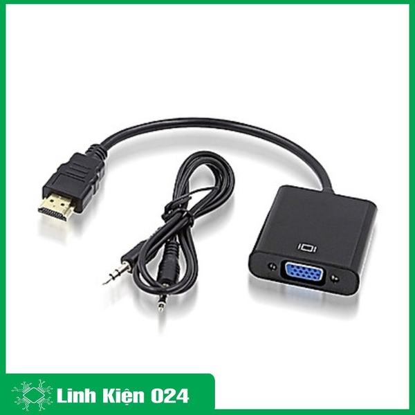 Cáp Chuyển HDMI To VGA Có Âm Thanh