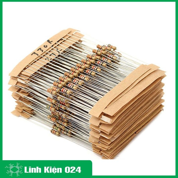 Gói 48 Loại Trở 5 Vạch 1/4W 1%  Từ 1R-1M Mỗi loại 10 Con
