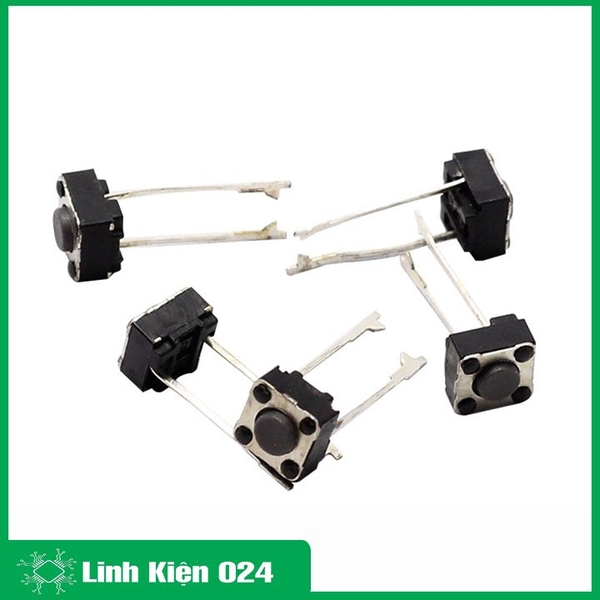 Nút Nhấn 2 Chân Vuông Đen 6x6x5mm - 1 Chiếc (K2C14-2)