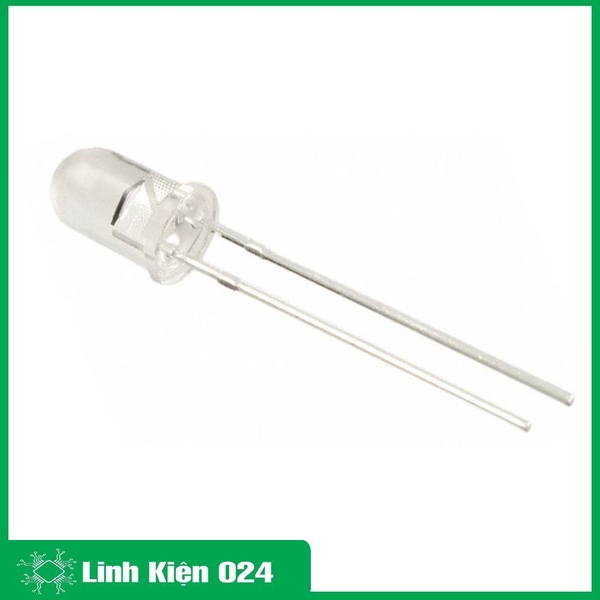 Led Đơn 5mm Siêu Sáng Gói 100 Bóng - Chân Dài - Trắng