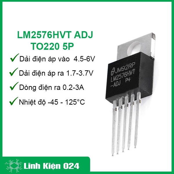 Ic Nguồn LM2576 HVT ADJ TO220 5P