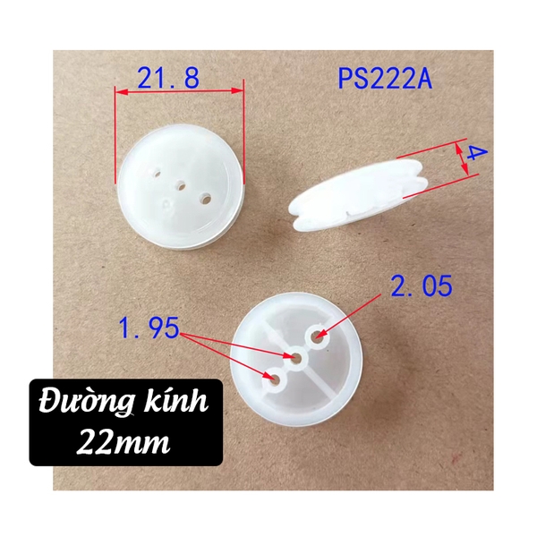 Con Lăn Ròng Rọc Nhựa Trục 2mm Đường Kính