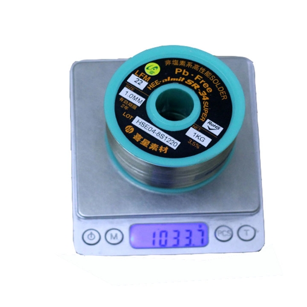 Thiếc Hàn Không Chì Hàn Quốc 3% Ag ALMIT SR-34 1.0mm PB-Free LFM-22 (1kg)