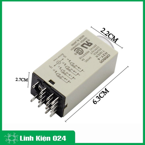 Relay Thời Gian Timer Omron H3Y-2 8P 24V