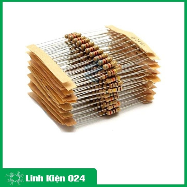 Gói 48 Loại Trở 5 Vạch 1/4W 1%  Từ 1R-1M Mỗi loại 10 Con
