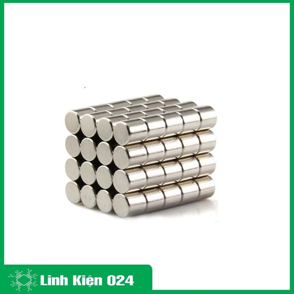 Nam châm viên trắng đất hiếm 8x5mm ( Combo 30 viên)