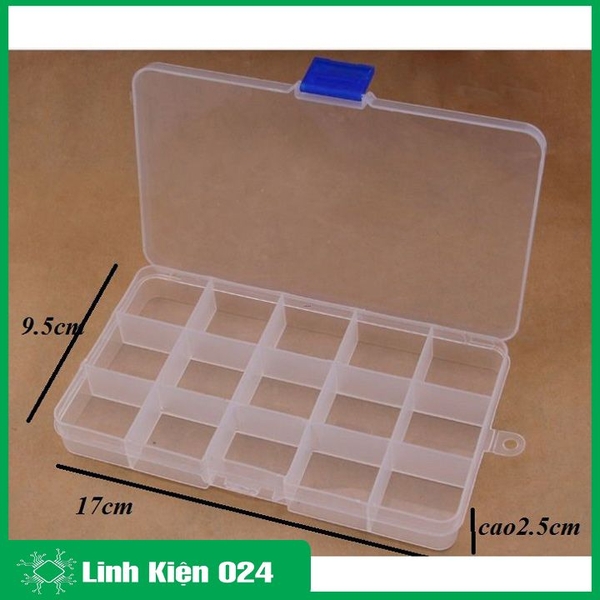 Hộp Đựng Linh Kiện Điện Tử 15 Ngăn