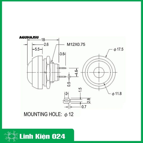 Còi Chíp 3-24vdc SFM-27