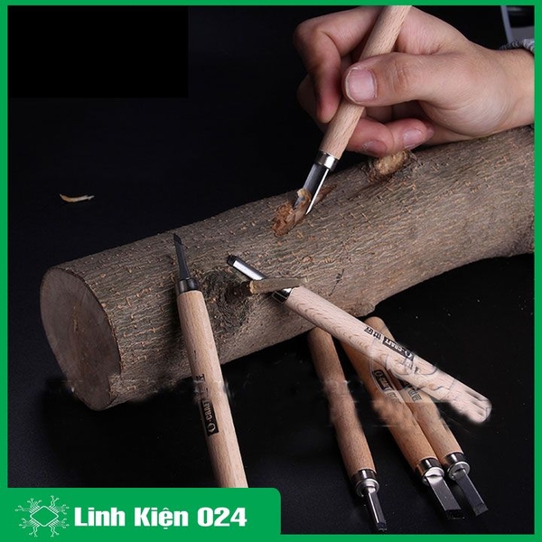 Bộ Dao Tiện Cán Gỗ 6 Chiếc