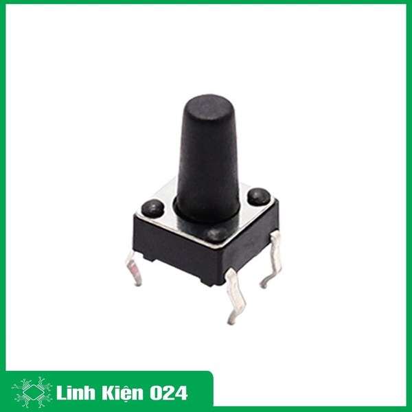 Bộ 10 Nút Nhấn 4 Chân 6x6x10mm, Tặng 10 Vỏ Nút Nhấn Màu Sắc Ngẫu Nhiên