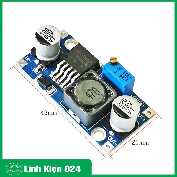 Mạch Hạ Áp Buck DC-DC LM2596 3A ( Vào 4-35VDC - Ra 1-30VDC ) (K2D3)