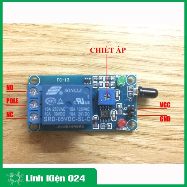 Module Điều Khiển Relay Bằng Cảm Biến Hồng Ngoại (K4B7)