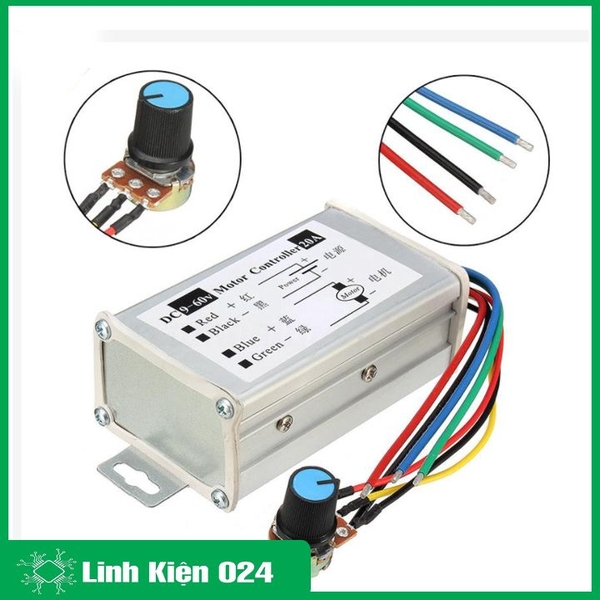 Module Điều Khiển Tốc Độ Động Cơ DC PWM 9-60V 20A 1200W 25Khz (K4A17)