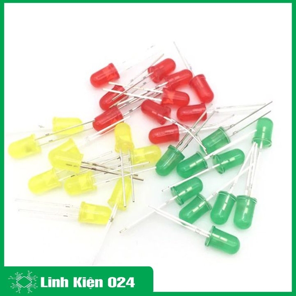 Gói 100 Con Led Phủ Màu 5mm - Màu Đỏ