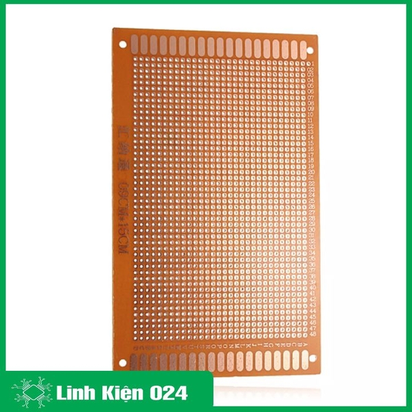 Bộ 2 Tấm PCB Phíp Đồng Đục Lỗ 9x15Cm ( Nâu )