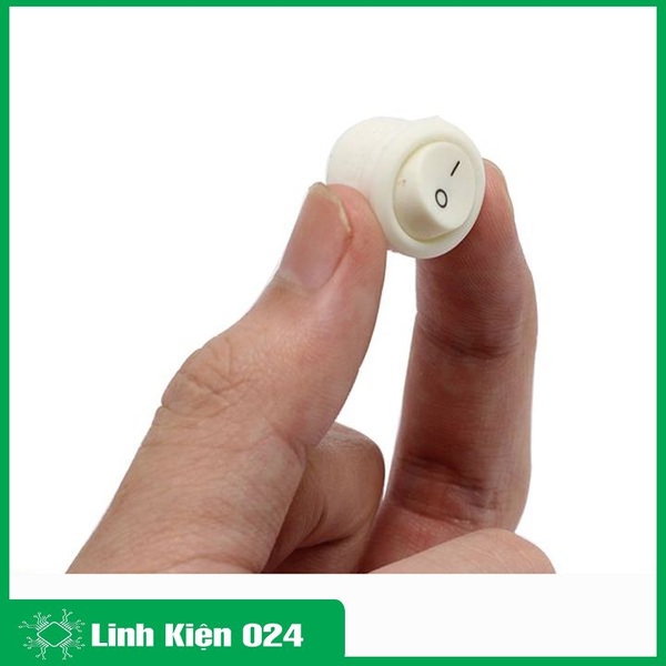 Công Tắc Tròn Nhỏ Màu Trắng Bập Bênh KCD1-103 (k1e11)