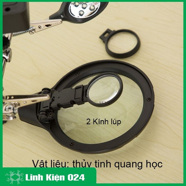 Kính Lúp Đôi Để Bàn Có Đèn Led Chiếu Sáng TE-800