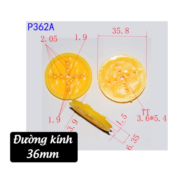 Con Lăn Ròng Rọc Nhựa Trục 2mm Đường Kính