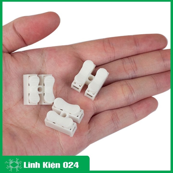 Bộ 10 Cầu Nối Dây Điện 2P- Trắng