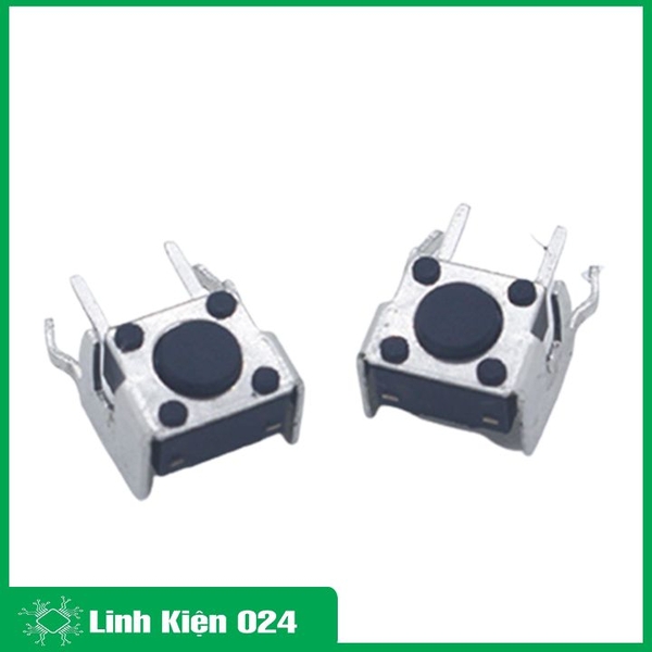 Nút Nhấn 6x6x5mm 2 Chân Vuông Bên Cạnh