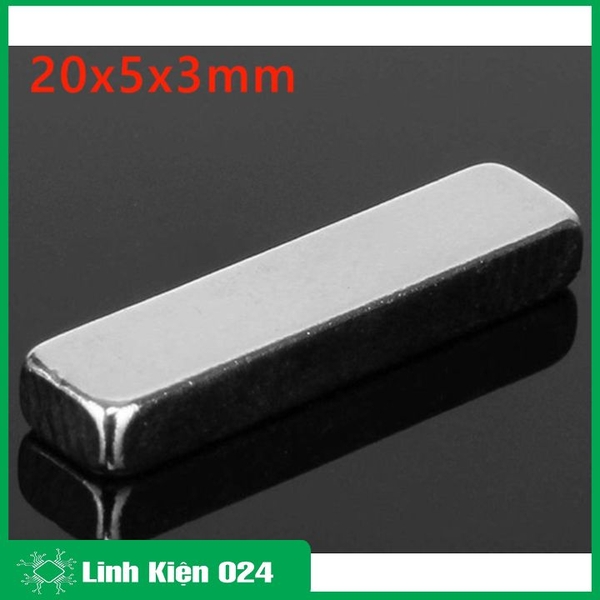 Nam Châm Đất Hiếm Chữ Nhật 20x5x3(mm)