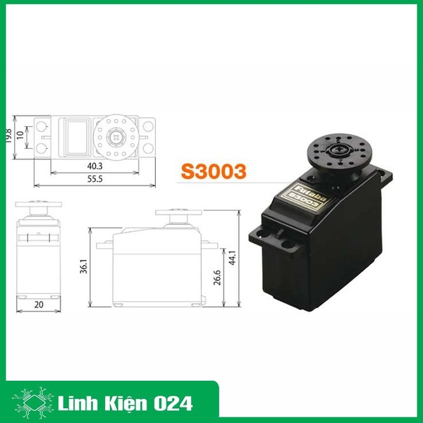 Động Cơ Servo FUTABA S3003 - K10C2-2 (k1h17)