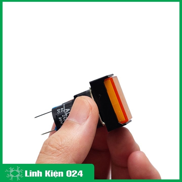 Nút Nhấn Đề Vuông 220VAC AL6 - A Nhấn Giữ Có Đèn Nhiều Màu