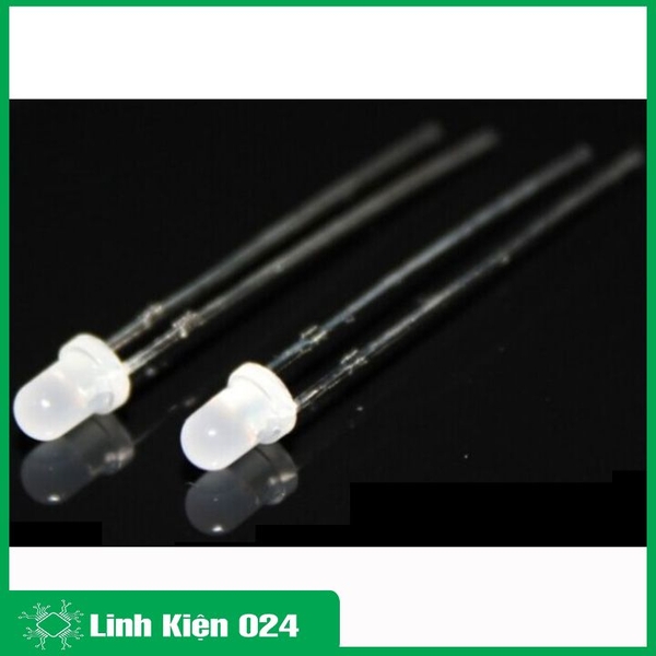 Led Đục 3mm Gói 1000 Bóng-Chân Dài - Ánh Sáng Dịu - Vàng